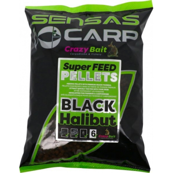 Sensas Super Feed Pellets Black Halibut 4mm